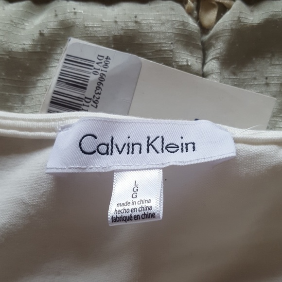 Calvin Klein 3/4 sleeve white top Size Large - Picture 5 of 6
